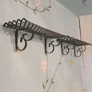 2 metal shelves